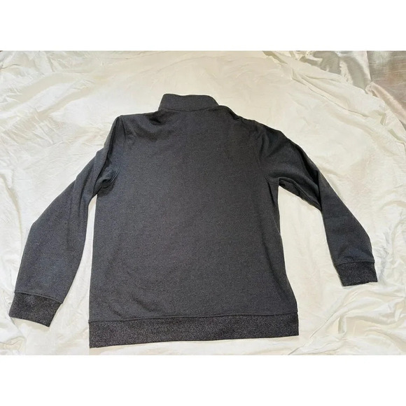 Izod Advantage Performance Fleece Mens Size L Turtleneck Zip Heavy Duty Grey - Picture 5 of 7